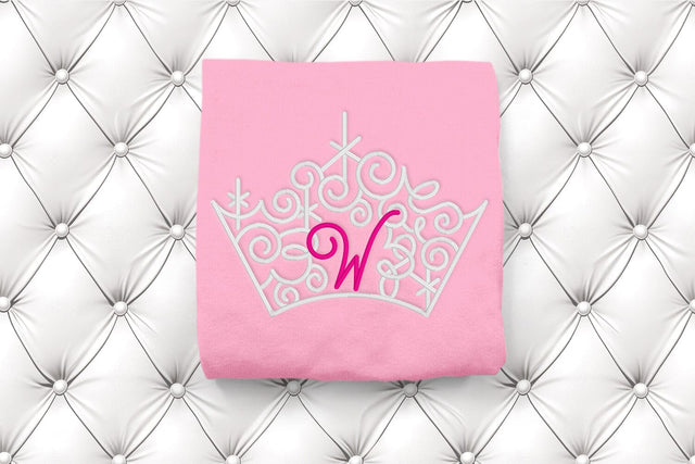 Ornate Magical Tiara with Letter W Embroidery Embroidery/Applique DESIGNS Risa Rocks It 