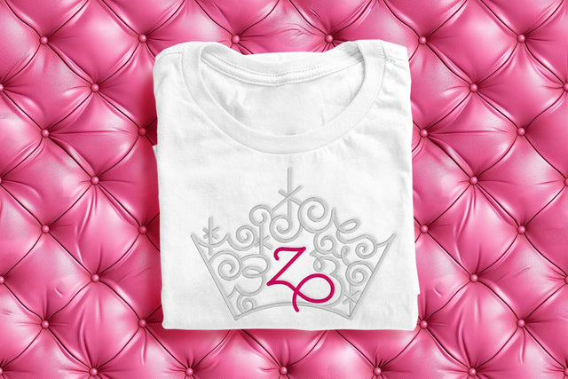 Ornate Magical Tiara with Letter Z Embroidery Embroidery/Applique DESIGNS Risa Rocks It 