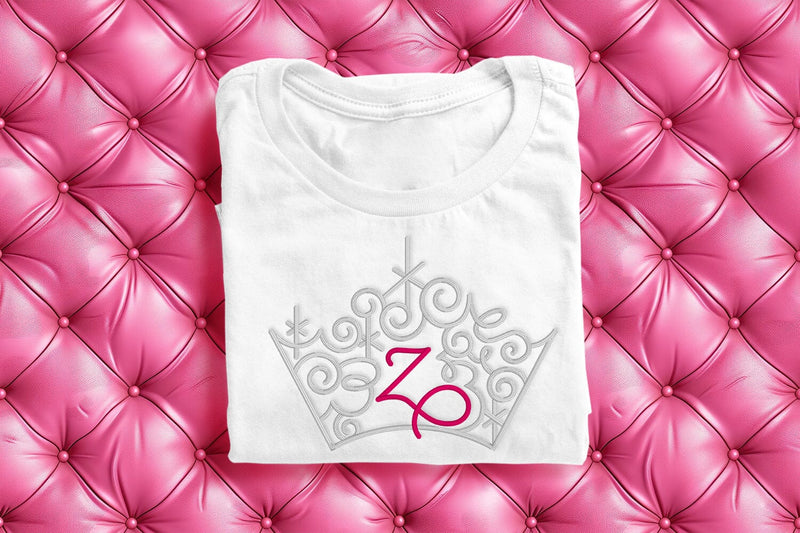 Ornate Magical Tiara with Letter Z Embroidery Embroidery/Applique DESIGNS Risa Rocks It 