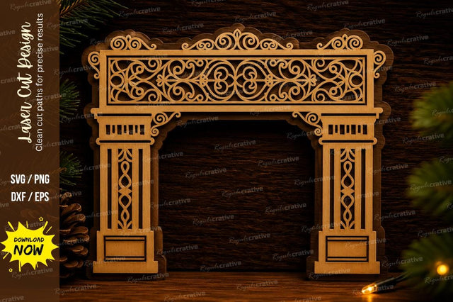 Ornate Pillar Arch Laser Cut Svg Design SVG Regulrcrative 