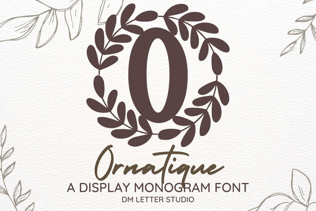 Ornatique Monogram Font Font Dm Letter Studio 