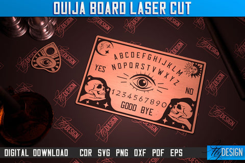 Ouija Board Laser Cut Bundle | Spirit Board | Mystical Design | Occult Art | CNC Files SVG Fly Design 