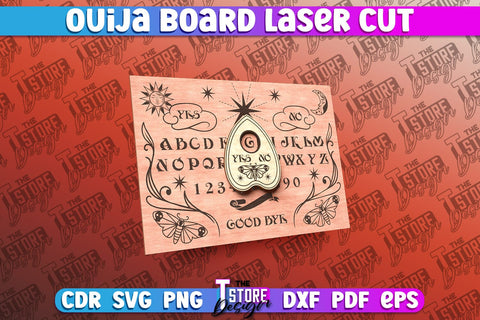 Ouija Board Laser Cut Design | Mystical Design | CNC Files SVG The T Store Design 