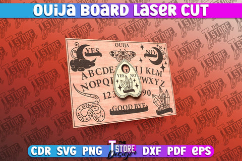 Ouija Board Laser Cut Design | Mystical Design | CNC Files SVG The T Store Design 