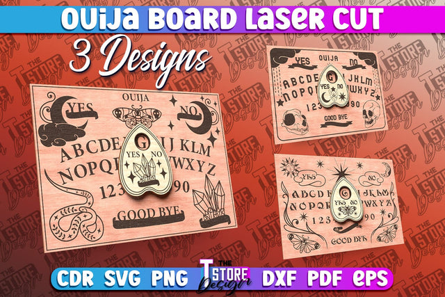 Ouija Board Laser Cut Design | Mystical Design | CNC Files SVG The T Store Design 