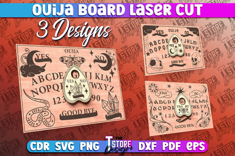 Ouija Board Laser Cut Design | Mystical Design | CNC Files SVG The T Store Design 