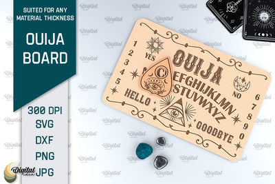 Ouija Board Laser Cut Design. Ouija Spirit Board SVG SVG Evgenyia Guschina 