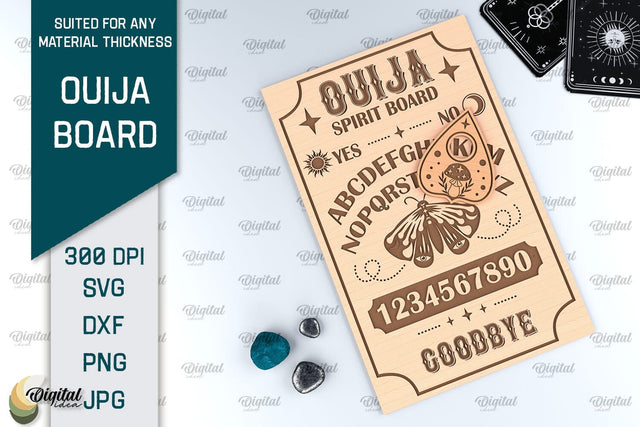 Ouija Board Laser Cut Design. Ouija Spirit Board SVG SVG Evgenyia Guschina 