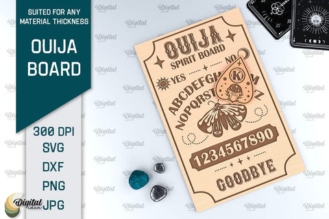 Ouija Board Laser Cut Design. Ouija Spirit Board SVG SVG Evgenyia Guschina 