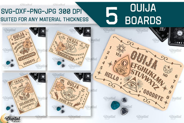 Ouija Boards Laser Cut Bundle. Ouija Spirit Boards SVG SVG Evgenyia Guschina 