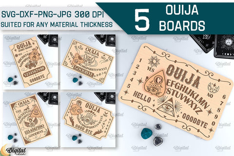 Ouija Boards Laser Cut Bundle. Ouija Spirit Boards SVG SVG Evgenyia Guschina 