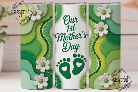 Our 1st Mother's Day 20oz Tumbler Wrap Sublimation sassyprint 