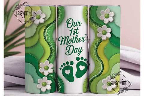 Our 1st Mother's Day 20oz Tumbler Wrap Sublimation sassyprint 