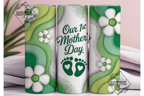 Our 1st Mother's Day 20oz Tumbler Wrap Sublimation sassyprint 