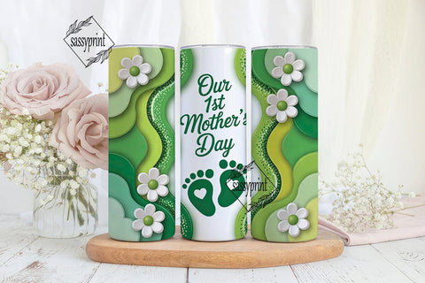 Our 1st Mother's Day 20oz Tumbler Wrap Sublimation sassyprint 