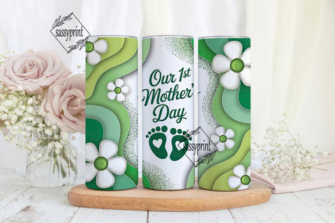 Our 1st Mother's Day 20oz Tumbler Wrap Sublimation sassyprint 