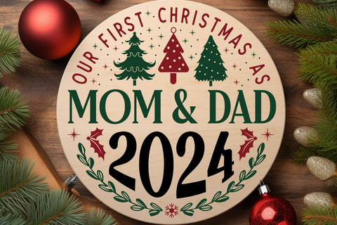 Our First Christmas As Mom & Dad 2024 SVG Angelina750 