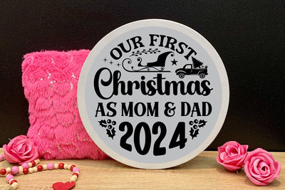 Our First christmas as mom & dad 2024 SVG Angelina750 