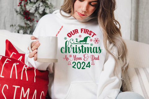 Our First christmas as mom & dad 2024 SVG Angelina750 