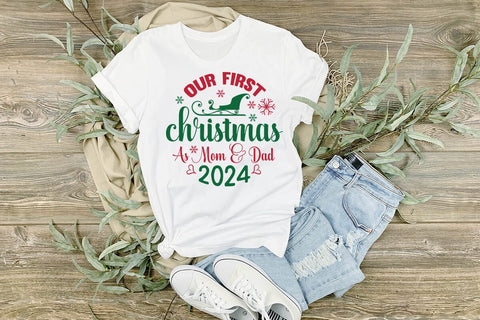 Our First christmas as mom & dad 2024 SVG Angelina750 