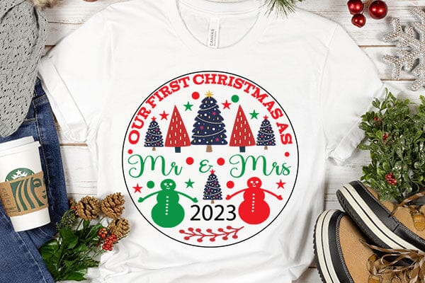 Our First Christmas As Mr & Mrs 2023 SVG Angelina750 
