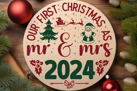 Our First Christmas As Mr & Mrs 2024 SVG Angelina750 