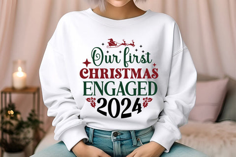 Our First Christmas Engaged 2024 SVG Angelina750 