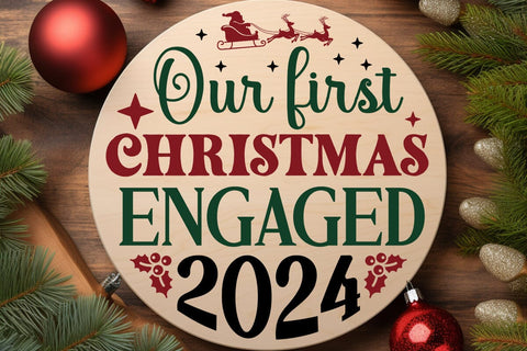 Our First Christmas Engaged 2024 SVG Angelina750 