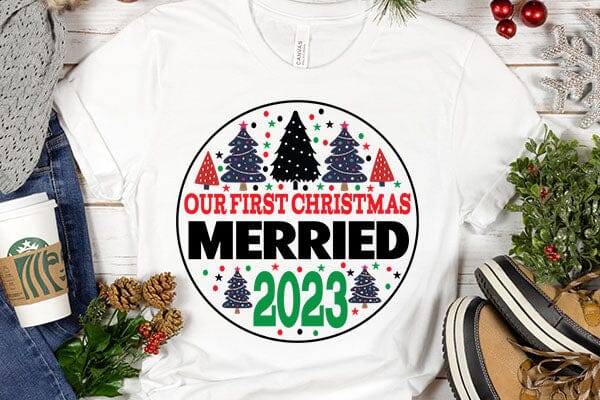 Our First Christmas Merried 2023 SVG Angelina750 
