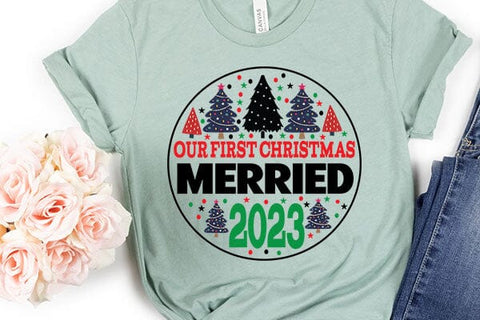 Our First Christmas Merried 2023 SVG Angelina750 