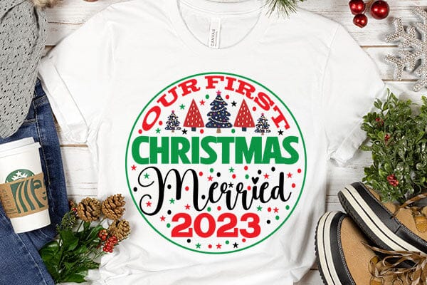 Our First Christmas Merried 2023 SVG Angelina750 