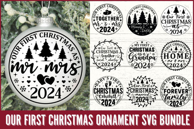 Our First Christmas Ornament Svg Bundle 2024 SVG Designangry 