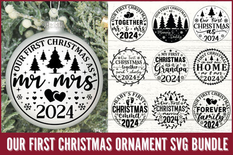 Our First Christmas Ornament Svg Bundle 2024 SVG Designangry 
