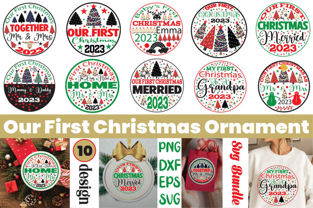 Our First Christmas Ornament Svg Bundle. SVG Angelina750 