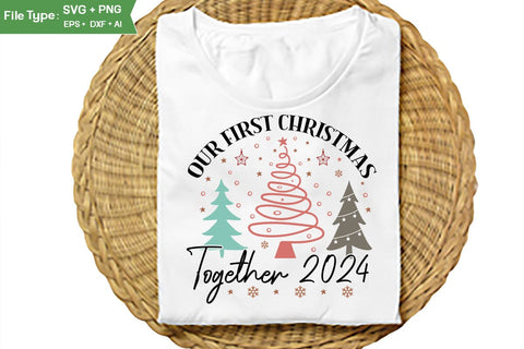 Our First Christmas Together 2024 SVG Design, Farmhouse Christmas SVG Design, Christmas SVG Design, SVGs, Food & Drink, Print & Cut, Quotes and Sayings SVG DesignPlante 503 