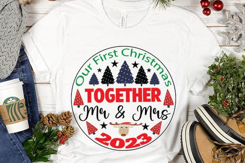 Our First Christmas Together Mr & Mrs 2023 SVG Angelina750 
