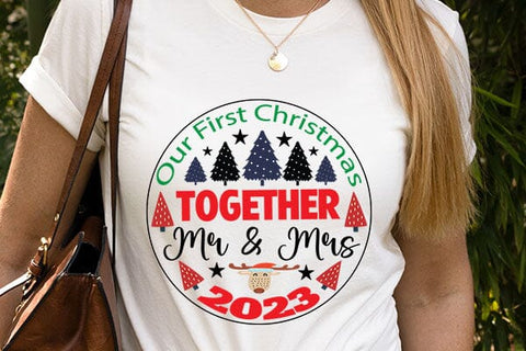 Our First Christmas Together Mr & Mrs 2023 SVG Angelina750 