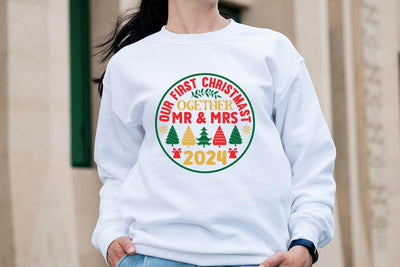 Our First Christmas Together Mr & Mrs 2024 SVG Angelina750 