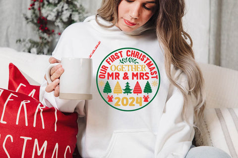 Our First Christmas Together Mr & Mrs 2024 SVG Angelina750 