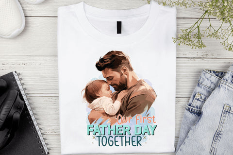 Our first father day together Sublimation Design Sublimation Regulrcrative 