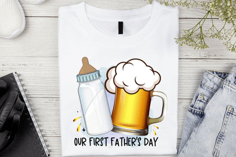 Our first fathers day Sublimation Design Sublimation Regulrcrative 