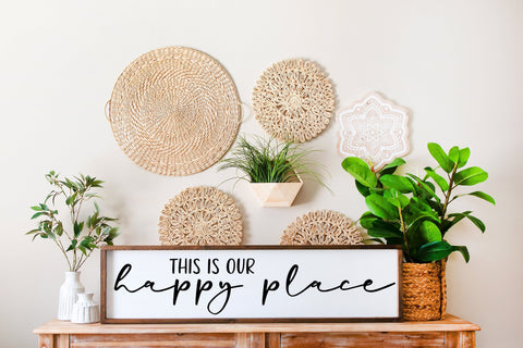 Our Happy Place SVG – Farmhouse Sign Cut File SVG Pickled Thistle Creative 
