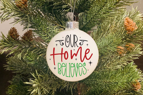 Our Home Believes SVG | Christmas Round Sign SVG SVG CraftLabSVG 
