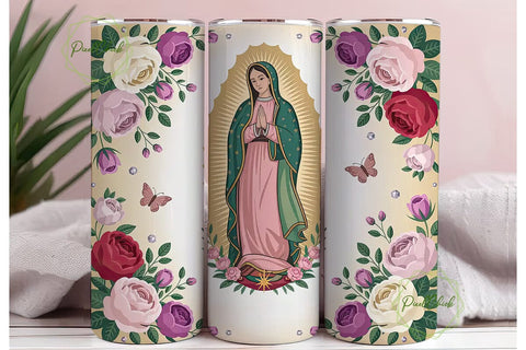 Our Lady of Guadalupe 20oz Tumbler Sublimation PixelChick 