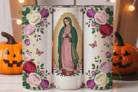 Our Lady of Guadalupe 20oz Tumbler Sublimation PixelChick 