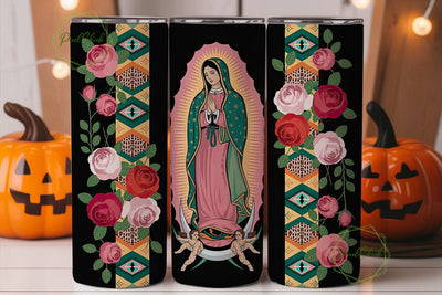 Our Lady of Guadalupe 20oz Tumbler Wrap Sublimation PixelChick 