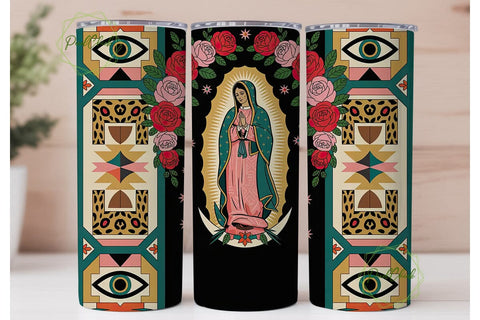 Our Lady of Guadalupe 20oz Tumbler Wrap Sublimation PixelChick 