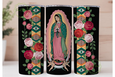 Our Lady of Guadalupe 20oz Tumbler Wrap Sublimation PixelChick 