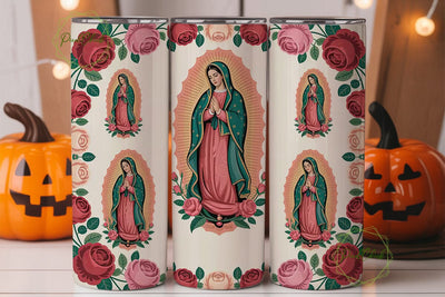 Our Lady of Guadalupe 20oz Tumbler Wrap Sublimation PixelChick 