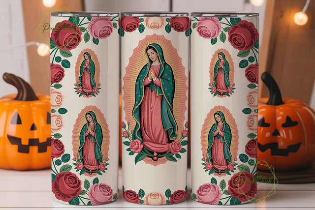 Our Lady of Guadalupe 20oz Tumbler Wrap Sublimation PixelChick 